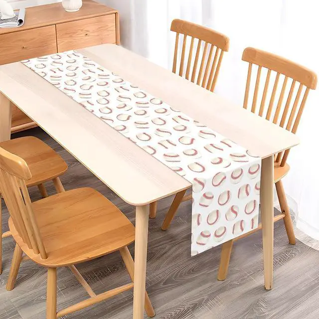 Alt view image 3 of 5 - Vohado Baseball Table Runner Boy Sports Themed Birthday Party Decorations Dining Room Home Kitchen Island Decor (13" x 72")
