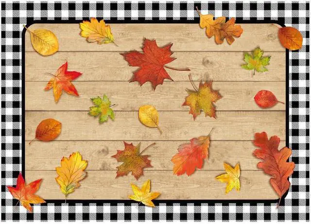 Alt view image 5 of 7 - Iconikal 2-Sided Black Gingham Reversible Disposable Paper Place Mats 14 x