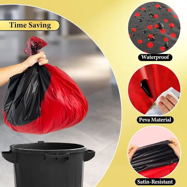 Alt view image 3 of 7 - 4 Pack Black and Red Disposable Tablecloth, Leakproof & Sturdy Table Cloth | 54×108 Inches Waterproof Plastic Rectangle Table Cover for Anniversary Graduation Party, Birthday Wedding Party Decorations