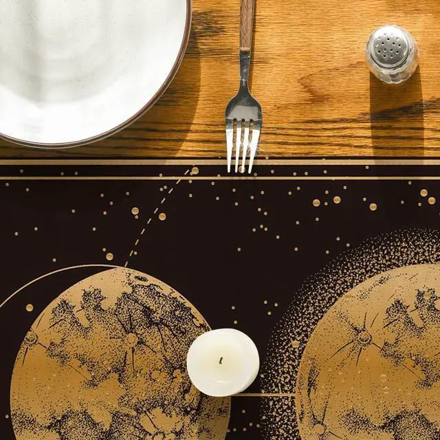 Alt view image 7 of 7 - Artoid Mode Astrology Moon Magic Art Table Runner, Seasonal Mystical Gothic Kitchen Dining Table Decoration for Home Party Decor 13x72 Inch