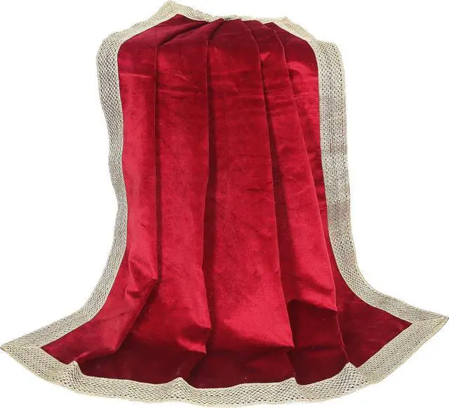 Main image of Indian Consigners Small Solid Color Velvet Cloth for Multipurpose Use (Red)