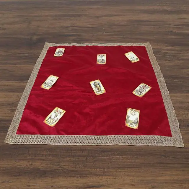 Alt view image 4 of 7 - Indian Consigners Small Solid Color Velvet Cloth for Multipurpose Use (Red)