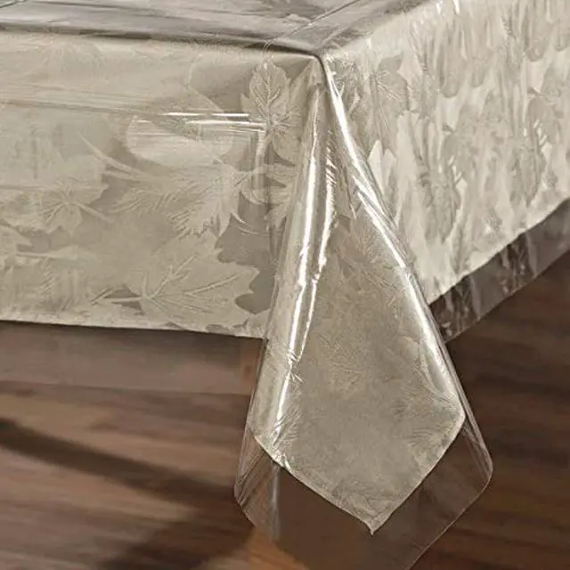 Main image of sancua Clear Plastic Table Cover Protector Waterproof Tablecloth 54x78 Inch | Vinyl PVC Rectangle Table Cloth, Oil Spill Proof Wipe Clean, For Dining Tables, Parties & Camping, Crystal Clear