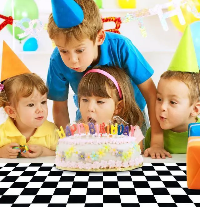 Alt view image 5 of 7 - 6 Pcs Black and White Checkered Table Runner 14 x 108 Plastic Table Runner for Race Car Theme Party Birthday Baby Shower Disposable Table Runner