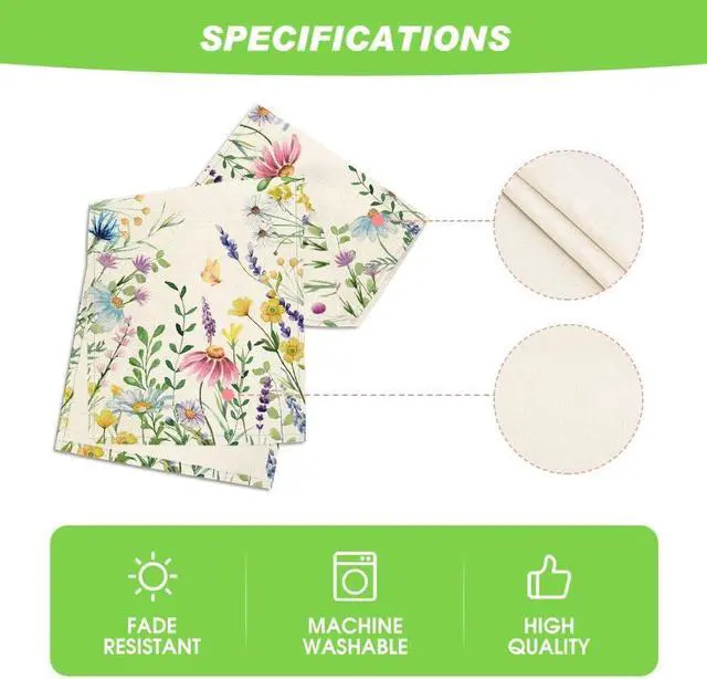 Alt view image 5 of 7 - Artoid Mode Daisy Eucalyptus Lavender Floral Leaves Summer Table Runner, Spring Kitchen Dining Table Decoration for Home Party Decor 13x72 Inch