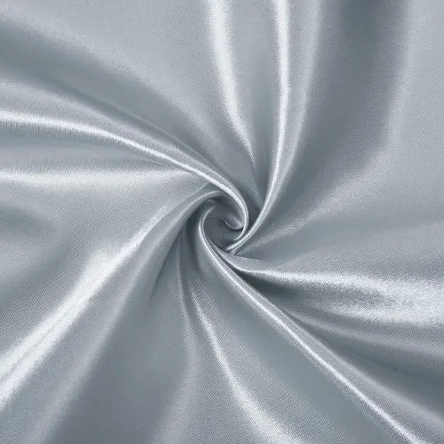 Alt view image 7 of 7 - Silver Satin Table Runner, 12x108 Inches, 2 Pack | Premium Satin, Smooth Silk-Like Surface, Elegant Table Decor, Wedding Prom Event Party Banquet Supplies