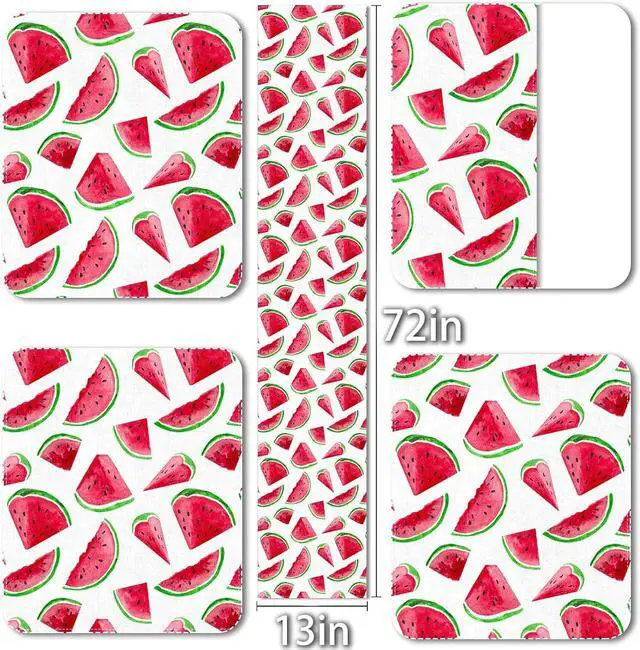Alt view image 3 of 5 - Vohado Watermelon Table Runner Spring Summer Watermelon Theme Party Decoration Dining Room Holiday Home Kitchen Island Decor