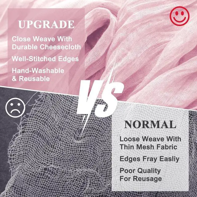 Alt view image 4 of 7 - Wokceer Cheesecloth Table Runner Pink 10FT Boho Gauze Runner for Party | 120 Inch Cheese Cloth Table Runner Blushing Pink Rustic Sheer Runners for Wedding Birthday Baby Shower Christmas Table Decor