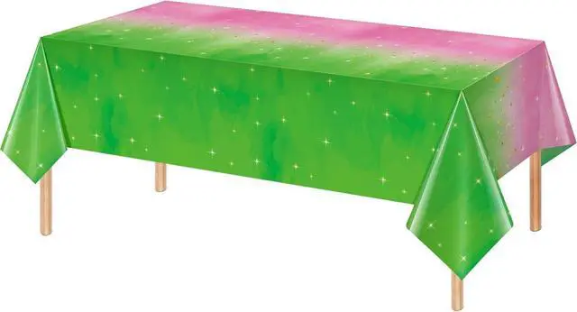 Main image of 1pcs 54x108Inch Witch Party Decorations Tablecloth,Pink and Green Disposable Rectangle Plastic Table Cloth,Witch Theme Table Cover for Kids Baby Shower Wedding Birthday Party Supplies Decors