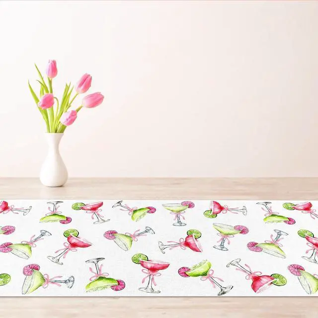 Alt view image 5 of 6 - Vohado Margarita Table Runner Margs and Matrimony Party Decorations Bachelorette Cocktail Birthday Supply Dining Room Home Kitchen Island Decor (13" x 72")