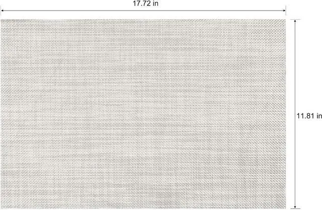 Alt view image 2 of 6 - Placemats Set of 4 Washable Indoor(Beige) | Outdoor Vinyl Place Mats for Dining Table Durable Non-Slip Heat Resistant PVC Weave Table Mats