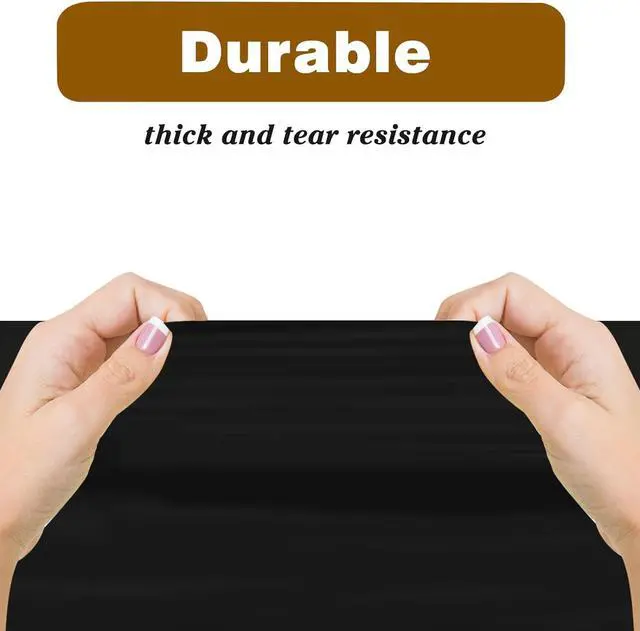 Alt view image 3 of 6 - Kopokita 2 Pack Black Plastic Tablecloths Disposable 54 x 108 Inch | Rectangle Table Cloths, Party Table Covers for Birthday, Graduation, Back to School, Halloween Decorations