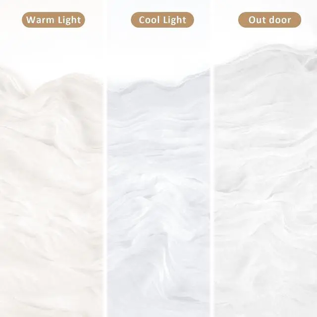 Alt view image 5 of 7 - Cheesecloth Table Runner, 120 Inch 10 FT, White | 1 Pack, 35x120 Inches Boho Rustic Cheesecloth Gauze, Cheese Cloth Runner for Weddings, Thanksgiving, and Party Decor