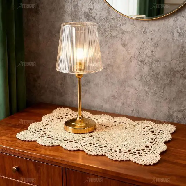 Alt view image 5 of 7 - AUEAR, 2 Pcs Crochet Cotton Lace Placemats Doilies Rectangle Doily Beige Handmade for Dressers and End Tables, 17 * 9.5 inch