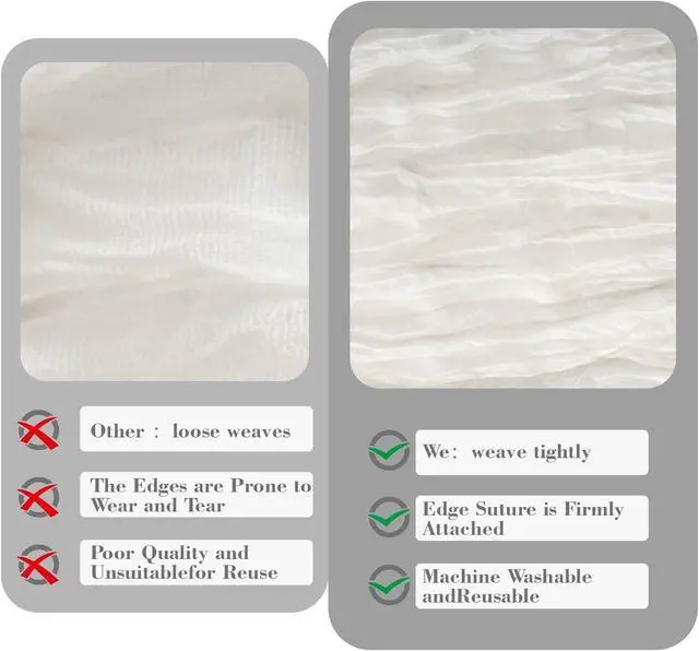 Alt view image 4 of 7 - White Cheesecloth Table Runner Gauze 35x120 Inches 10FT Boho Rustic Farmhouse for Thanksgiving Fall Wedding Bridal Shower Baby Shower Home Holiday Decorations