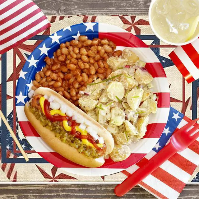 Alt view image 7 of 7 - Niviy 250th Anniversary USA Placemats, Retro Stars Stripes Patriotic Placemats Set of 4, 12x18 Inch Memorial Day Independence Day Table Mats for Holiday Party Kitchen Dining Room Decoration