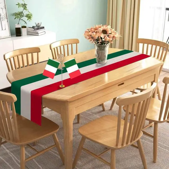 Alt view image 5 of 5 - Nepnuser Italy Table Runner for Italian Themed Party Decoration Home Kitchen Dining Room Dinner Linen Table Decor (13" x 72")