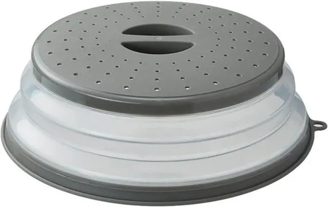 Main image of Collapsible Silicone Microwave Food Cover Splatter Guard 10.5 Inch