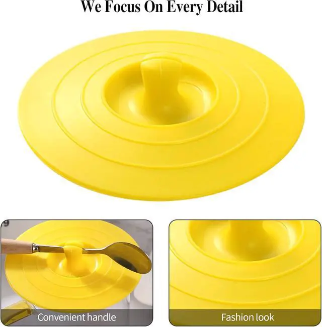 Alt view image 4 of 7 - Silicone Cup Covers (Set of 4),Multicolored Silicone Lids for Mugs | Mug Covers for Mugs, Cups, Tea Pots,Flexible Mug CoversHot Cup Lids for Coffee & Tea