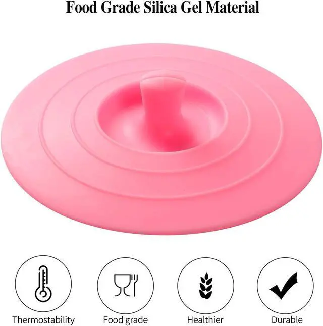 Alt view image 6 of 7 - Silicone Cup Covers (Set of 4),Multicolored Silicone Lids for Mugs | Mug Covers for Mugs, Cups, Tea Pots,Flexible Mug CoversHot Cup Lids for Coffee & Tea