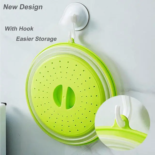 Alt view image 3 of 7 - Collapsible Silicone Microwave Food Cover Splatter Guard 10.5 Inch