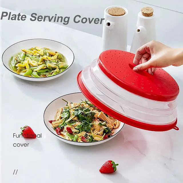 Alt view image 5 of 7 - Collapsible Silicone Microwave Food Cover Splatter Guard 10.5 Inch