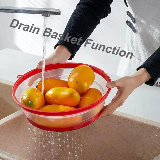 Alt view image 6 of 7 - Collapsible Silicone Microwave Food Cover Splatter Guard 10.5 Inch
