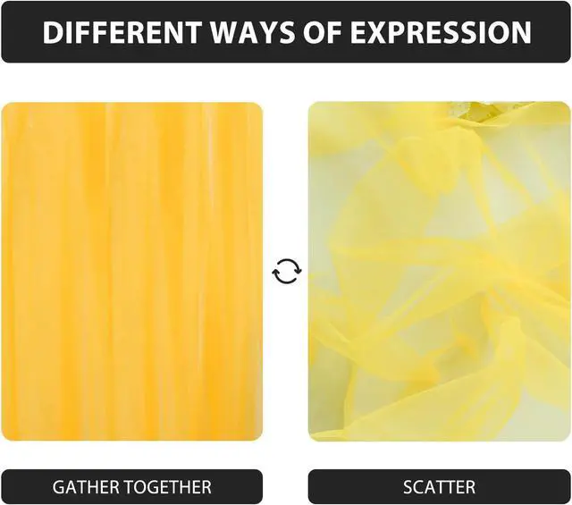 Alt view image 5 of 7 - Artoid Mode Yellow Gauze Table Runner 120 Inch 10FT, Seasonal Sheer Kitchen Dining Holiday Wedding Birthday Baby Shower Table Decor for Home Party