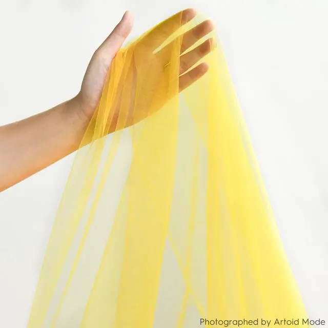 Alt view image 7 of 7 - Artoid Mode Yellow Gauze Table Runner 120 Inch 10FT, Seasonal Sheer Kitchen Dining Holiday Wedding Birthday Baby Shower Table Decor for Home Party