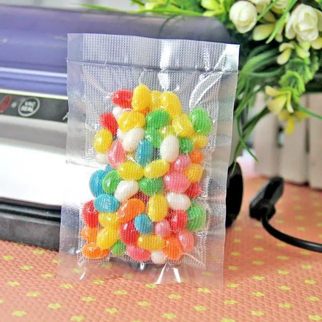 Alt view image 6 of 6 - FERENLI 100 Pieces 2.7x3.9 inch (Usable Size 2.4x3.3 inch) Small Vacuum Sealer Bags for Food Storage Open Top Clear Plastic Flat Pouches Bulk Food Packaging Bags with Tear Notch