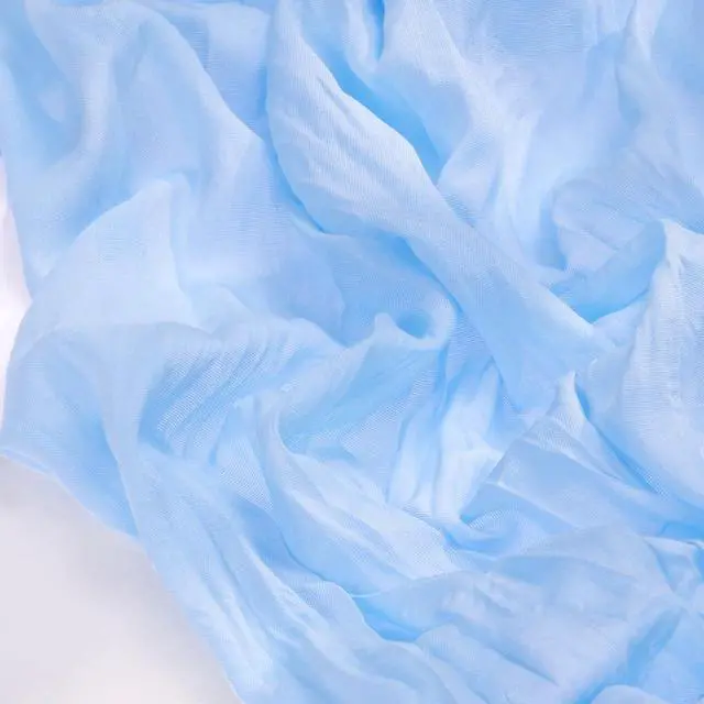 Alt view image 2 of 6 - Blue Cheesecloth Table Runner Fall Boho Wedding Birthday Party Home Decor | Blue Rustic Gauze 10FT 120in Cheese Cloth Sheer Farmhouse Dining Runner for Baby Shower Bridal Holiday Decorations