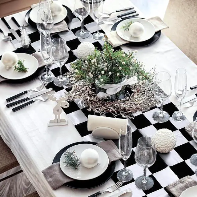 Alt view image 6 of 7 - Preboun 6 Pcs Black White Checkered Plastic Table Runner 14 x 108 in | Checkered Table Runner, Racetrack Road Table Runner, Fit Two Fast Car Theme Birthday, Racing Party Decor, Events Supplies