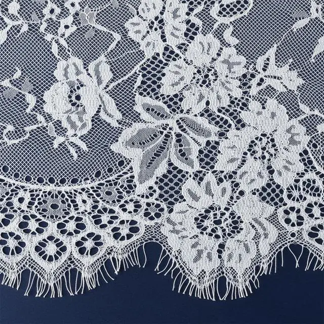 Alt view image 7 of 7 - Hibate 3 Pack White Thin Boho Lace Table Runner Embroidered Dresser Runners for Party Wedding Decor Bridal Shower Decorations (14" W x 120" L)
