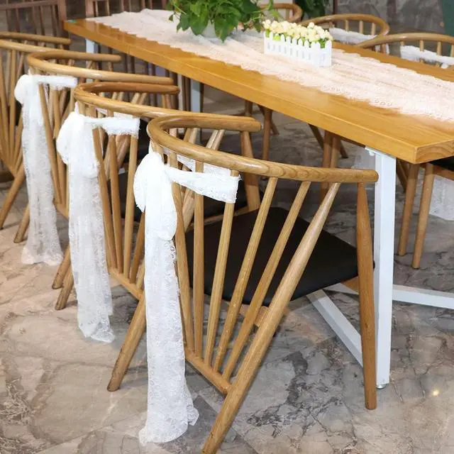 Alt view image 5 of 7 - Hooqict 4 Pack White Lace Table Runner 14 x 120 Inch Ivory Embroidered Boho Table Runner for Rustic Wedding Reception Dinner Table Decorations Baby Shower Bridal Shower Vintage Table Runners