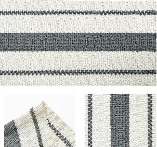 Alt view image 6 of 6 - Artoid Mode Dark Green Rustic Woven Table Runner 12x72 Inch | Holiday Farmhouse Kitchen Dining Dresser Table Decoration for Home Party Decor, Macrame Cotton Blend