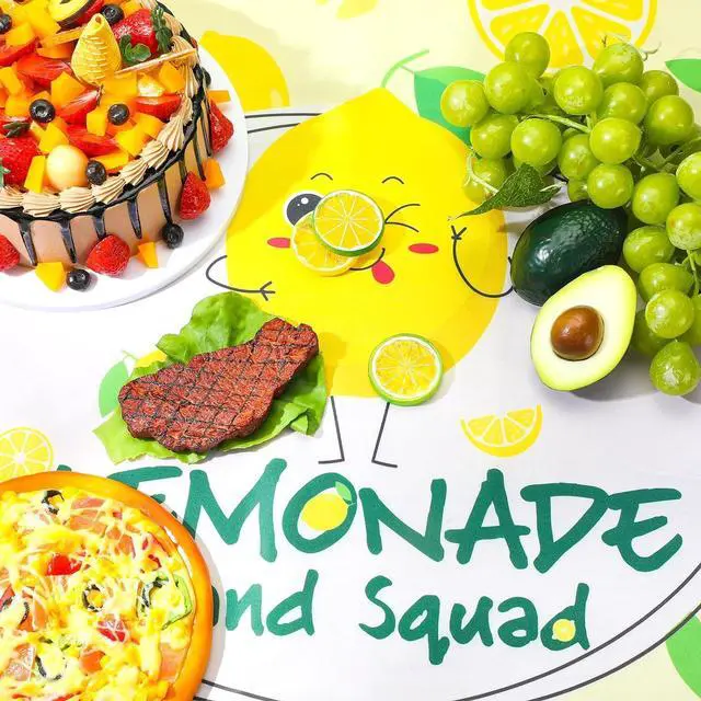 Alt view image 6 of 6 - 45" x 31" Lemonade Tablecloth for Lemonade Stand Supplies Lemon Table Cover for Kids Lemon Party Supplies Summer Beach Picnic Birthday Party Decorations(Yellow)