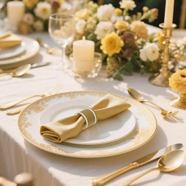 Alt view image 4 of 6 - Penta Angel Paper Napkin Band 100Pcs Self-Adhesive Napkin Rings Bulk for Rolling Silverware Table Setup Wedding Event Party Supply (Gold, One Size)