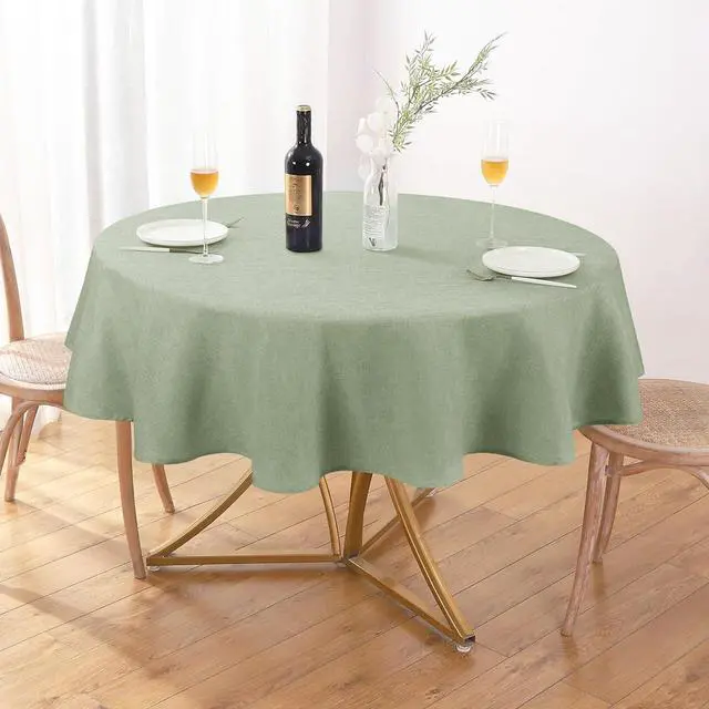 Main image of AUSSPVOCT Textured Round Tablecloth 54 Inch for Birthday Party Home Decor