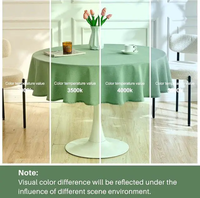 Alt view image 6 of 7 - AUSSPVOCT Textured Round Tablecloth 54 Inch for Birthday Party Home Decor