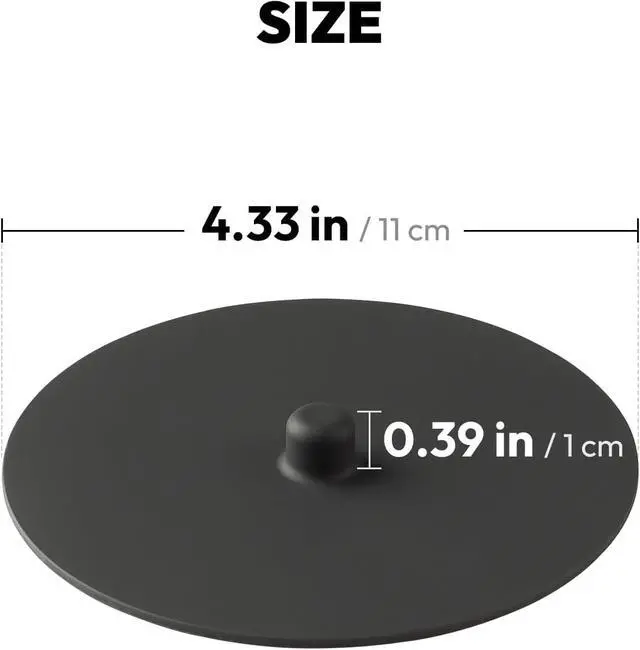 Alt view image 4 of 7 - Carrotez Silicone Cup Cover Lids, 4.3 Inch, 2 Pack - Black | Mug Covers, Reusable Silicone Coffee and Tea Cup Lids