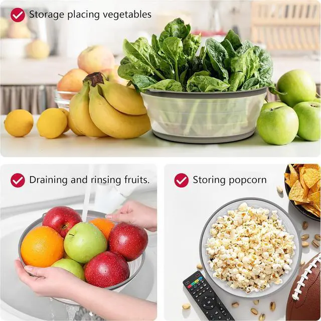 Alt view image 5 of 6 - WVM Microwave Splatter Cover Vented for Food with Hook Hole, Splatter Guard & Colander Kitchen Gadget for Food, Meal Prep, Grey, M(11"x3.26")-Pack of 1