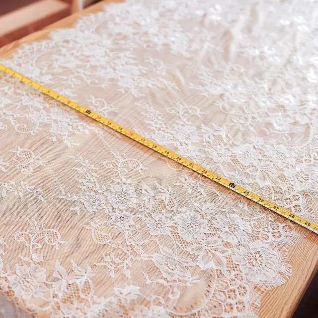 Alt view image 7 of 7 - 1 Pcs White Lace Table Runner 30 x 120 Inch Vintage Rustic Table Runner for Wedding Bridal Shower Baby Shower Party Decorations Embroidered Boho Lace Table Cloth Runners
