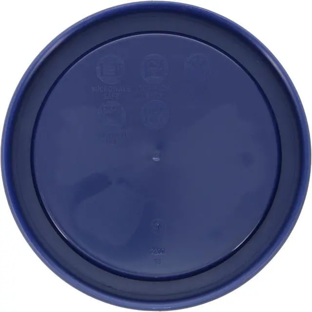 Alt view image 2 of 5 - Pyrex 7200-PC (2-Cup) Blue Food Storage Lid (3-Pack) - Made in USA | BPA-Free Plastic | Top-Rack Dishwasher Safe | Refrigerator Freezer Safe | Secure Fit