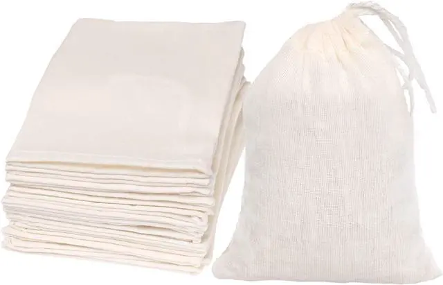 Main image of Limko Cotton Bags Muslin Bags Sachet Bag for Home Supplies (3x4 Inch 10 Pack)