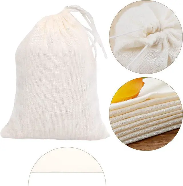 Alt view image 3 of 5 - Limko Cotton Bags Muslin Bags Sachet Bag for Home Supplies (3x4 Inch 10 Pack)