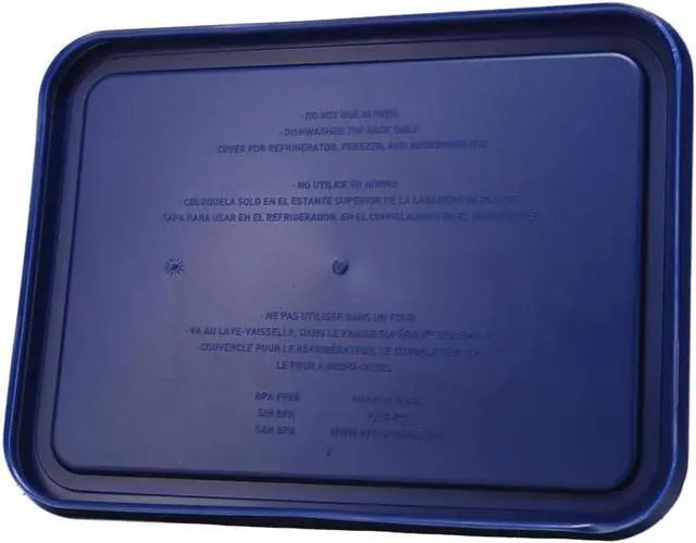 Alt view image 4 of 5 - Pyrex 7210-PC (3-Cup) Blue Food Storage Lid (2-Pack) - Made in USA | BPA-Free Plastic | Rectangle Shape | Replacement Cover | Designed For 7210 Glass Dish | Dishwasher Safe | Meal Prep