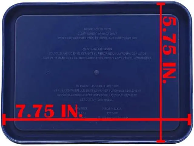 Alt view image 5 of 5 - Pyrex 7210-PC (3-Cup) Blue Food Storage Lid (2-Pack) - Made in USA | BPA-Free Plastic | Rectangle Shape | Replacement Cover | Designed For 7210 Glass Dish | Dishwasher Safe | Meal Prep