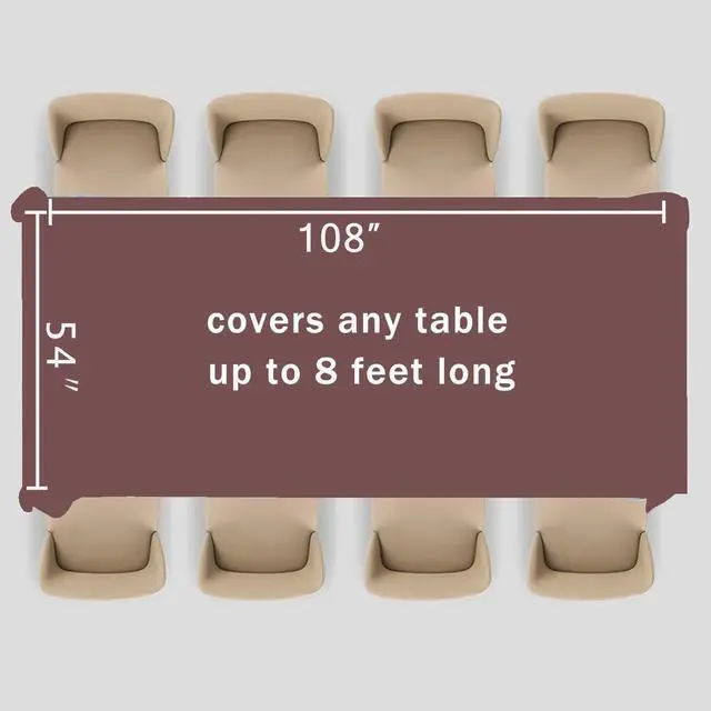 Alt view image 2 of 6 - Brown Plastic Tablecloth (2 Pack), 54 x 108 inch Dining Table Cover for Rectangle Table, Dark Brown Disposable Tablecloths for Decor Parties, Birthday, Bridal Shower, Wedding