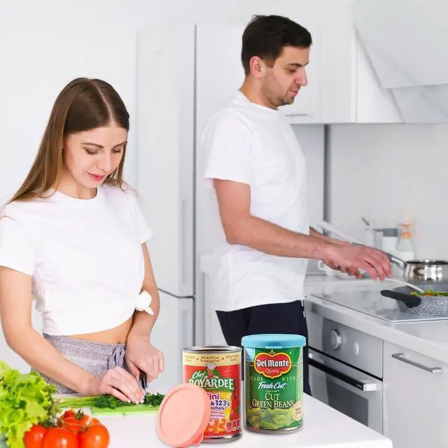 Alt view image 7 of 7 - 2PCs 3.0-inch Silicone Can Lids for Chef Boyardee | Van Camp's | Goya | Bush's Best | Farmer's Market Can, Can Cover for Canned Goods, Soup Can Cap, Fit Most Standard Size, Dishwasher Safe (Lids ONLY)