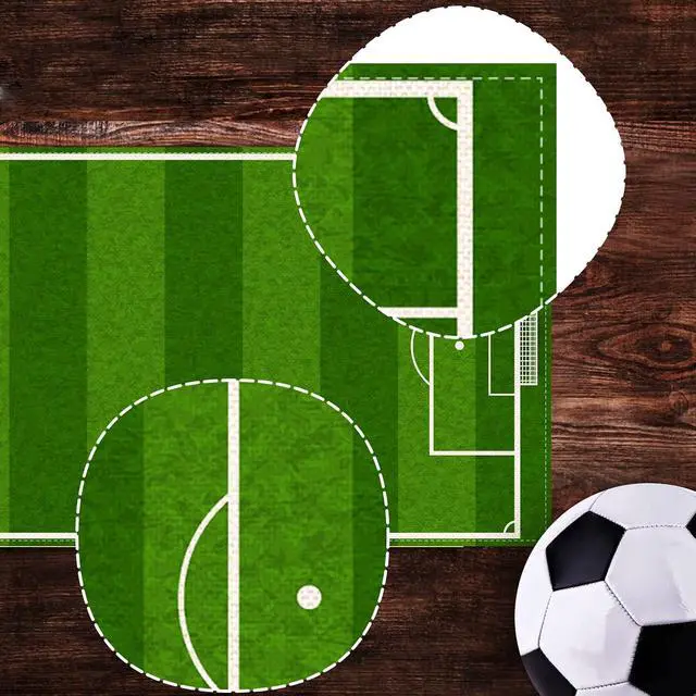 Alt view image 3 of 5 - Nepnuser Linen Soccer Table Runner Sport Table Decoration Boy Soccer Birthday Party Supplies for Farmhouse Rustic Vintage Table Cover Home Kitchen Dining Room (13" x 72")